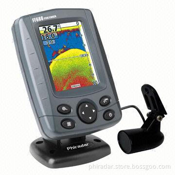 3.5 Inches 18 Bits Boat Fish Finder with 200/83kHz Dual Beam Sonar Frequency; 15 Languages Setting